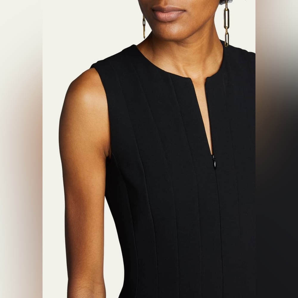 Akris Sleeveless Double Face Wool Front Zip Dress In Black Size US 4 $2,990.00 - Picture 8 of 16